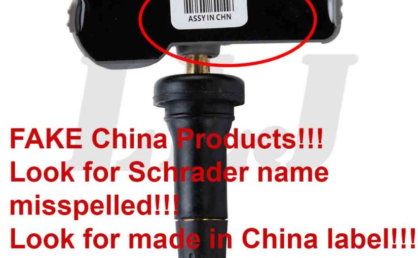 Fake China TPMS hitting the market, buyer BEWARE!